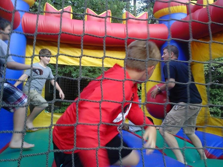 Playing hard in the Large Bouncy Castle