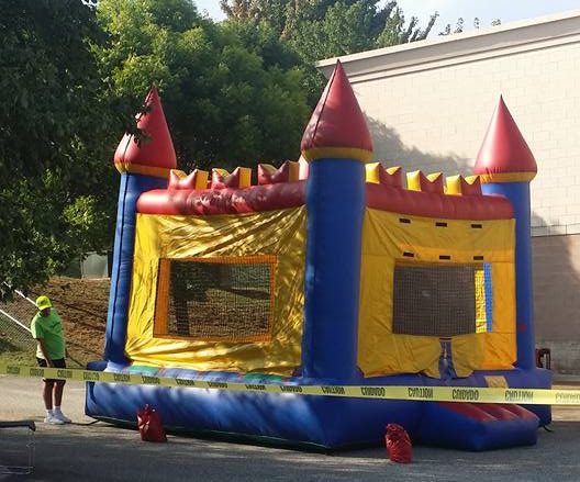 Large Primary Castle Bounce House