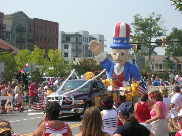 Jumpy Fun's Uncle Sam July 4th Parade float